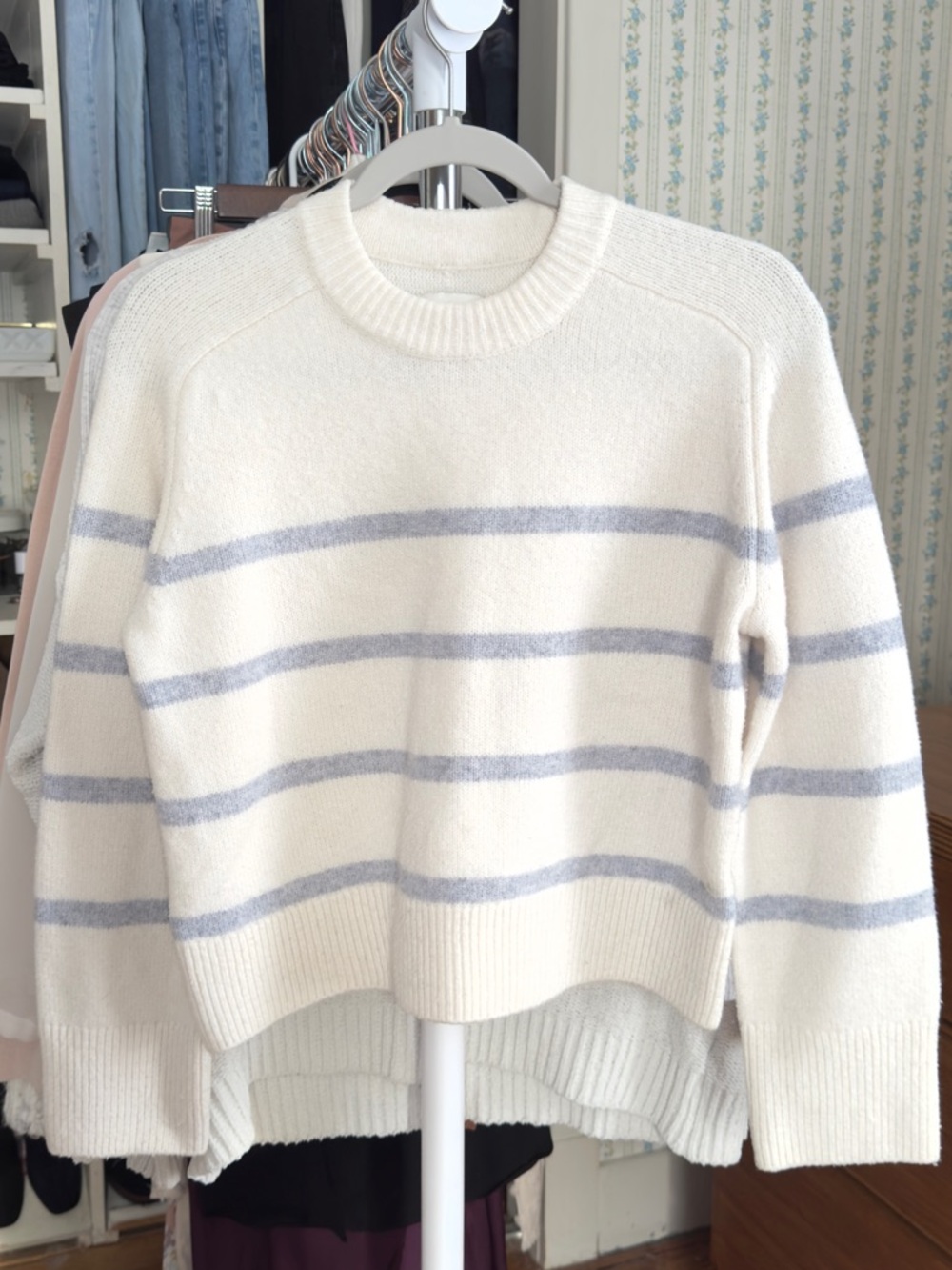 A&F Madeleine Striped Crew Neck Sweater